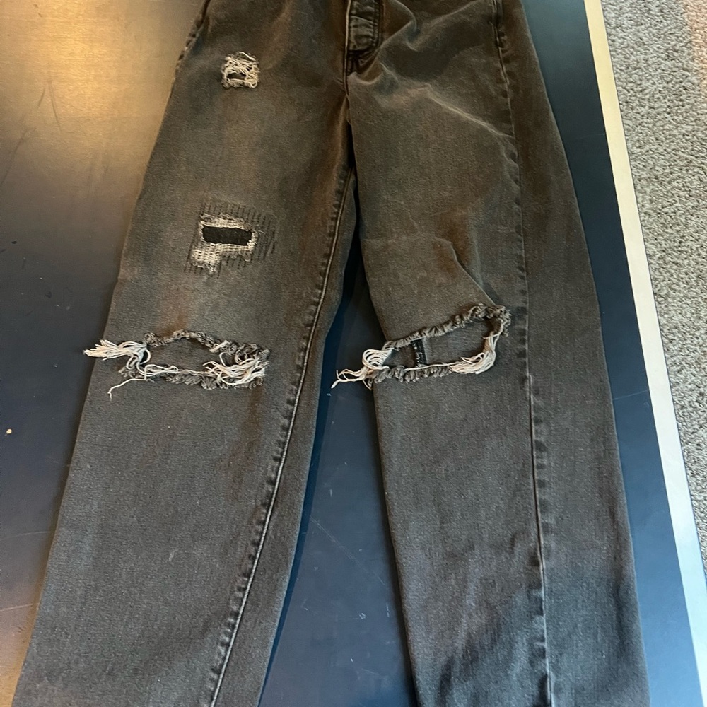 Forever 21 Charcoal Distressed Men Jeans